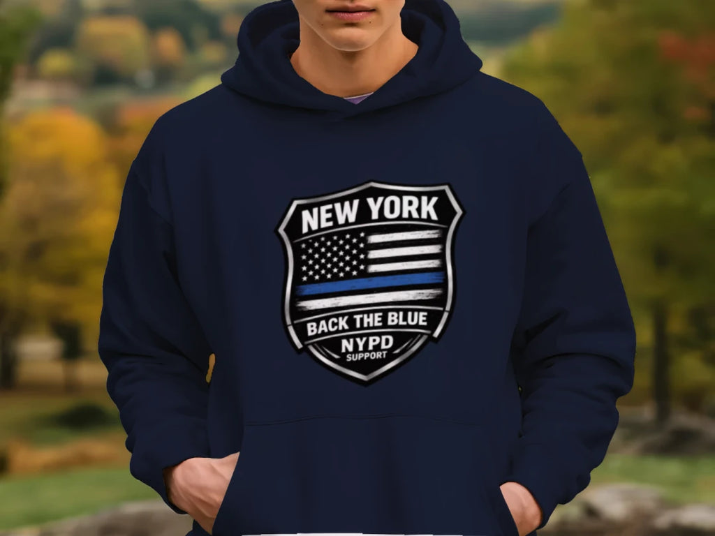 NYPD Back the Blue graphic hoodie